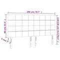 Miniatyrbillede 8 af 8: vidaXL sengegavle 4 stk. 100x5x78/88 cm stof cremefarvet