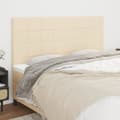 Miniatyrbillede 1 af 8: vidaXL sengegavle 4 stk. 100x5x78/88 cm stof cremefarvet