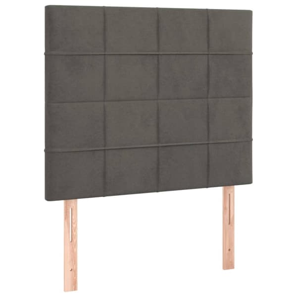 vidaXL sengegavle 2 stk. 90x5x78/88 cm fløjl mørkegrå