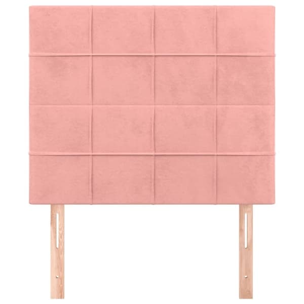 vidaXL sengegavle 2 stk. 90x5x78/88 cm fløjl lyserød