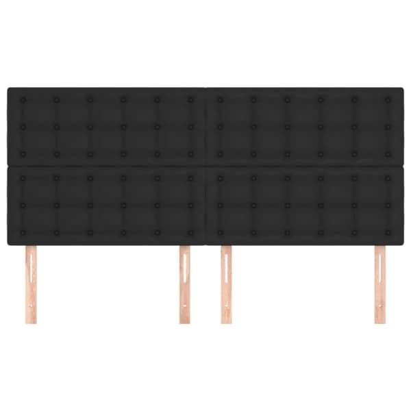 vidaXL sengegavle 4 stk. 90x5x78/88 cm kunstlæder sort