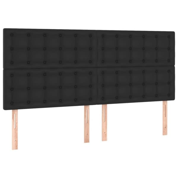 vidaXL sengegavle 4 stk. 90x5x78/88 cm kunstlæder sort