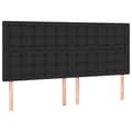 Miniatyrbillede 1 af 8: vidaXL sengegavle 4 stk. 90x5x78/88 cm kunstlæder sort