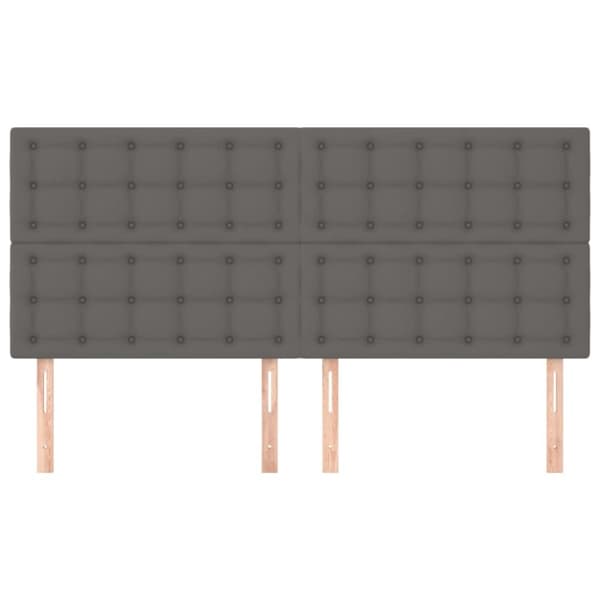 vidaXL sengegavle 4 stk. 80x5x78/88 cm kunstlæder grå