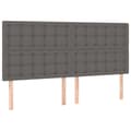 Miniatyrbillede 2 af 8: vidaXL sengegavle 4 stk. 80x5x78/88 cm kunstlæder grå