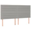 Miniatyrbillede 1 af 8: vidaXL sengegavle 4 stk. 100x5x78/88 cm stof lysegrå