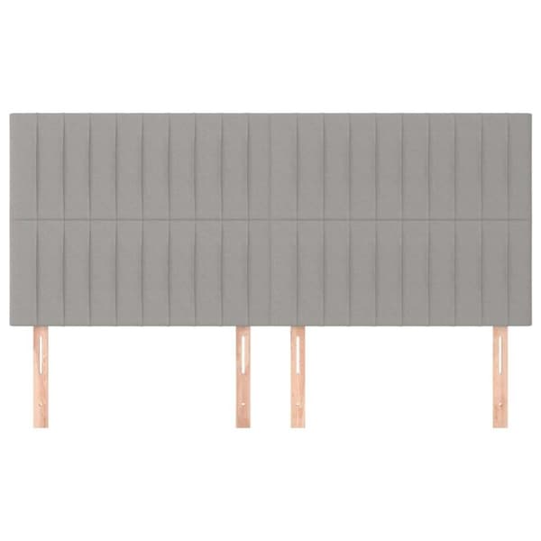 vidaXL Huvudgavlar 4 st ljusgrå 90x5x78/88 cm tyg