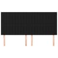 Miniatyrbillede 3 af 8: vidaXL sengegavle 4 stk. 90x5x78/88 cm stof sort