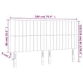 Miniatyrbillede 8 af 8: vidaXL sengegavle 4 stk. 90x5x78/88 cm stof sort