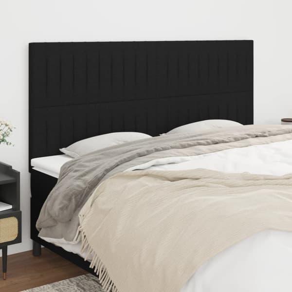 vidaXL sengegavle 4 stk. 90x5x78/88 cm stof sort