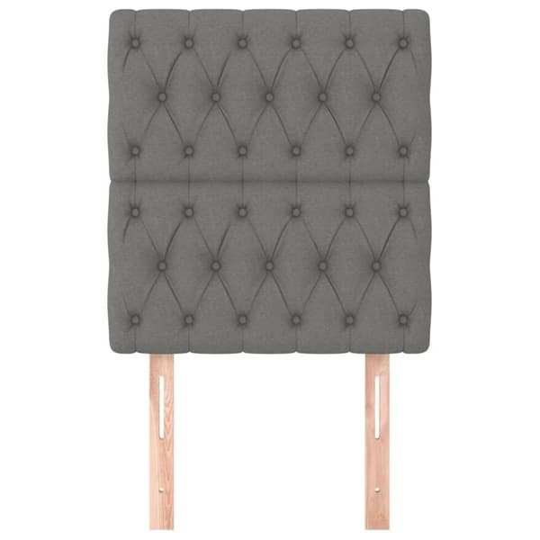 vidaXL sengegavle 2 stk. 80x7x78/88 cm stof mørkegrå