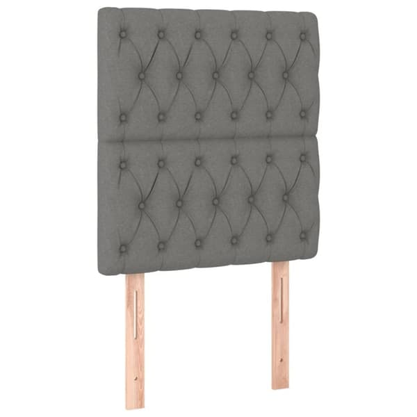 vidaXL sengegavle 2 stk. 80x7x78/88 cm stof mørkegrå