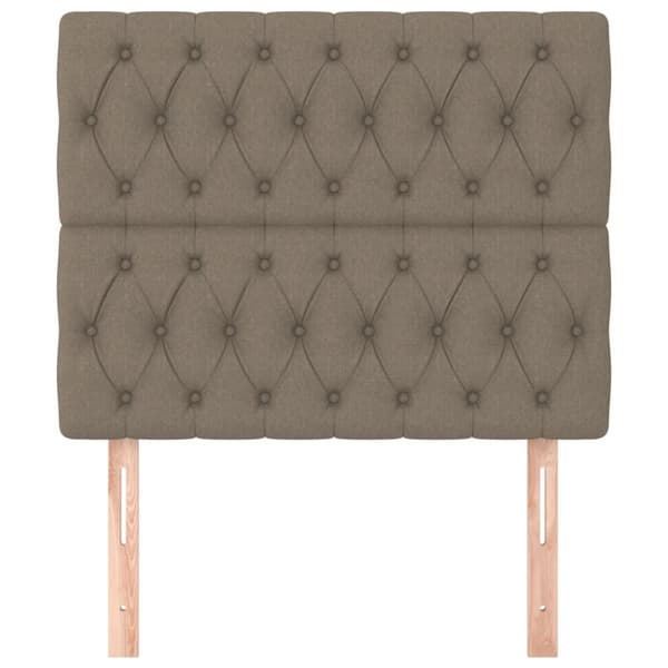 vidaXL sengegavle 2 stk. 90x7x78/88 cm stof gråbrun
