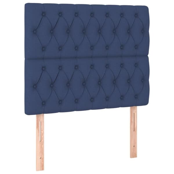 vidaXL sengegavle 2 stk. 90x7x78/88 cm stof blå