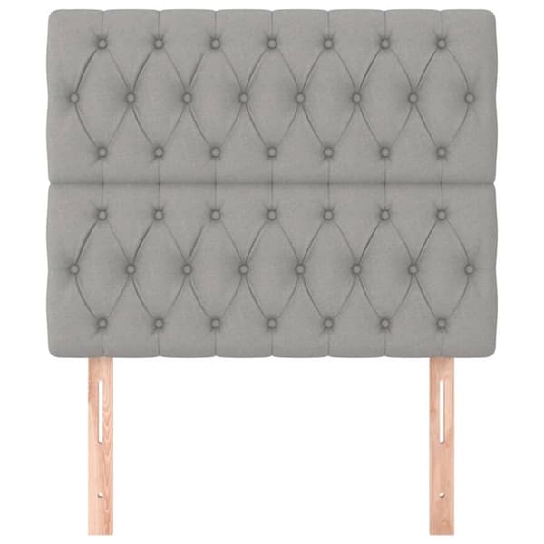 vidaXL Huvudgavlar 2 st ljusgrå 90x7x78/88 cm tyg