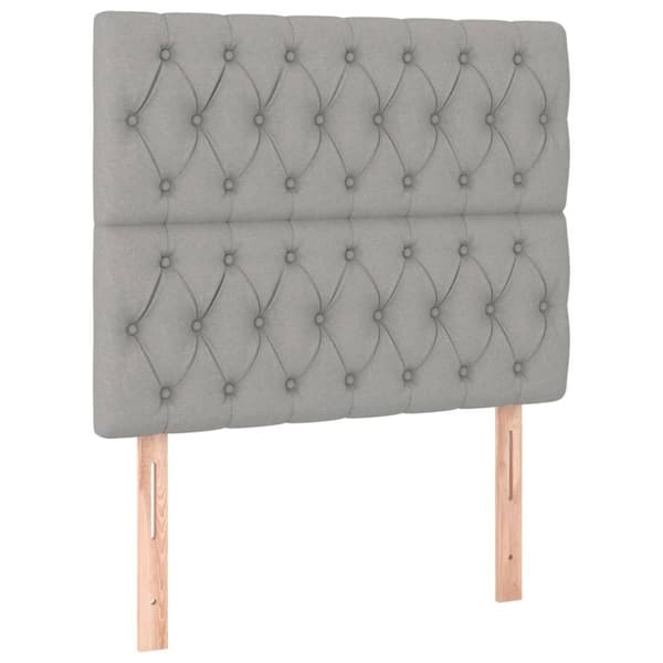 vidaXL Huvudgavlar 2 st ljusgrå 90x7x78/88 cm tyg