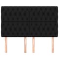 Miniatyrbillede 3 af 8: vidaXL sengegavle 4 stk. 72x7x78/88 cm stof sort