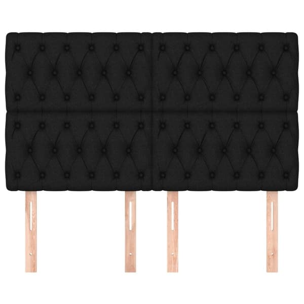 vidaXL sengegavle 4 stk. 72x7x78/88 cm stof sort
