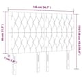 Miniatyrbillede 8 af 8: vidaXL sengegavle 4 stk. 72x7x78/88 cm stof sort