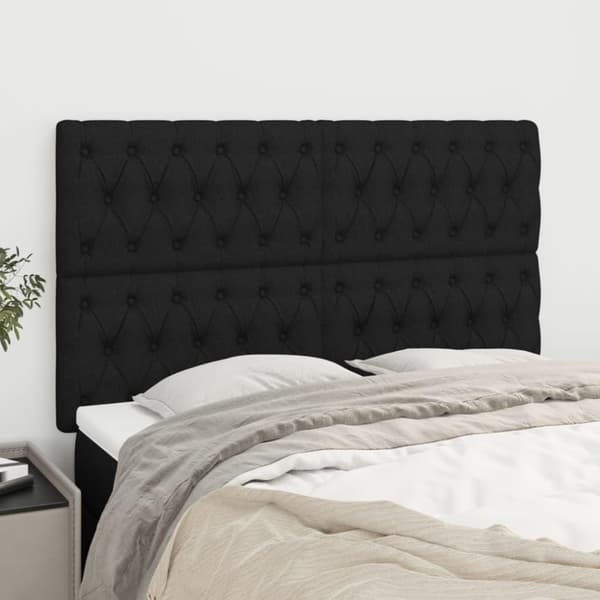 vidaXL sengegavle 4 stk. 72x7x78/88 cm stof sort