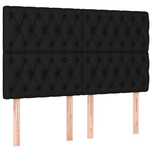 vidaXL sengegavle 4 stk. 72x7x78/88 cm stof sort