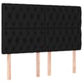 Miniatyrbillede 1 af 8: vidaXL sengegavle 4 stk. 72x7x78/88 cm stof sort
