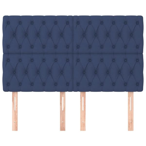 vidaXL sengegavle 4 stk. 72x7x78/88 cm stof blå