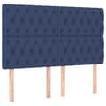 Miniatyrbillede 1 af 8: vidaXL sengegavle 4 stk. 72x7x78/88 cm stof blå