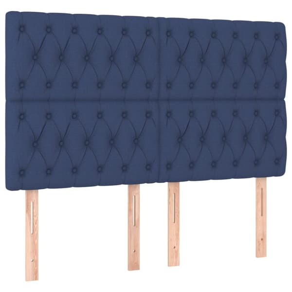 vidaXL sengegavle 4 stk. 72x7x78/88 cm stof blå