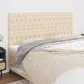 Miniatyrbillede 2 af 8: vidaXL sengegavle 4 stk. 100x7x78/88 cm stof cremefarvet