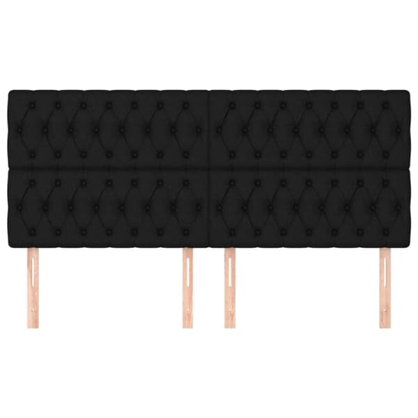 vidaXL sengegavle 4 stk. 100x7x78/88 cm stof sort