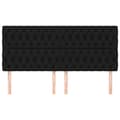 Miniatyrbillede 3 af 8: vidaXL sengegavle 4 stk. 100x7x78/88 cm stof sort