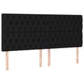 Miniatyrbillede 2 af 8: vidaXL sengegavle 4 stk. 100x7x78/88 cm stof sort