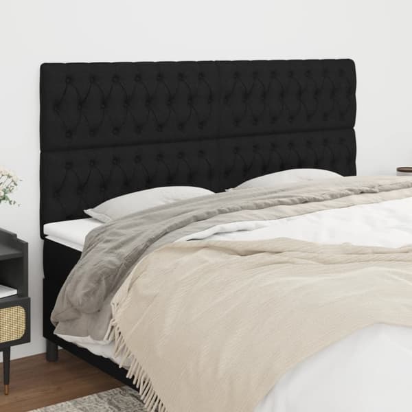 vidaXL sengegavle 4 stk. 100x7x78/88 cm stof sort