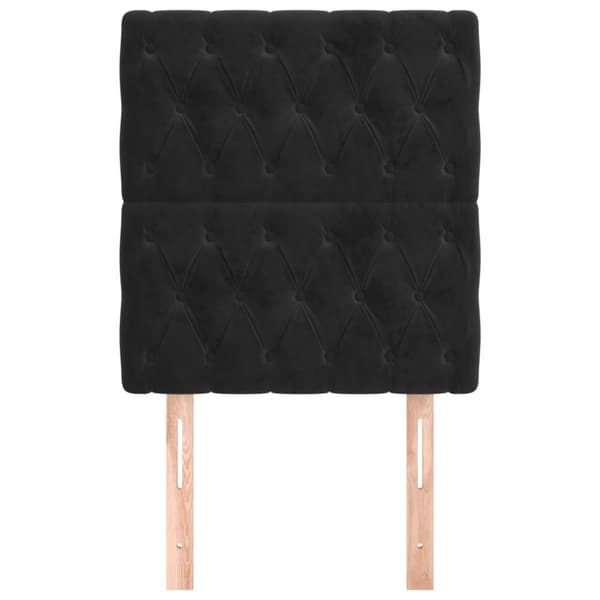 vidaXL sengegavle 2 stk. 80x7x78/88 cm fløjl sort