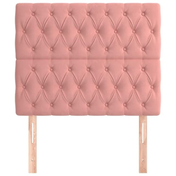 vidaXL Huvudgavlar 2 st rosa 90x7x78/88 cm sammet