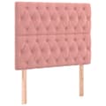 Miniatyrbild 1 av 8: vidaXL Huvudgavlar 2 st rosa 90x7x78/88 cm sammet