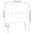 Miniatyrbillede 8 af 8: vidaXL sengegavle 2 stk. 90x5x78/88 cm stof sort