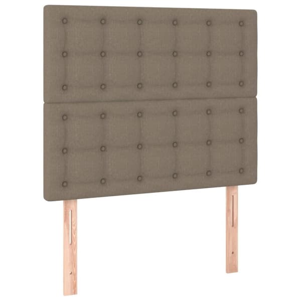 vidaXL sengegavle 2 stk. 90x5x78/88 cm stof gråbrun