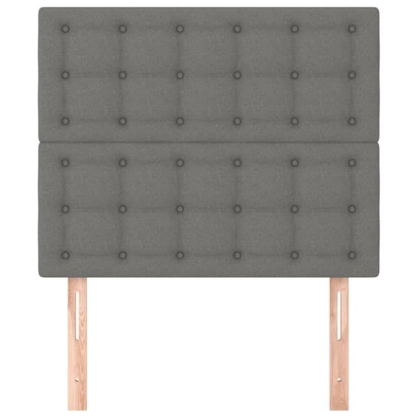 vidaXL sengegavle 2 stk. 100x5x78/88 cm stof mørkegrå