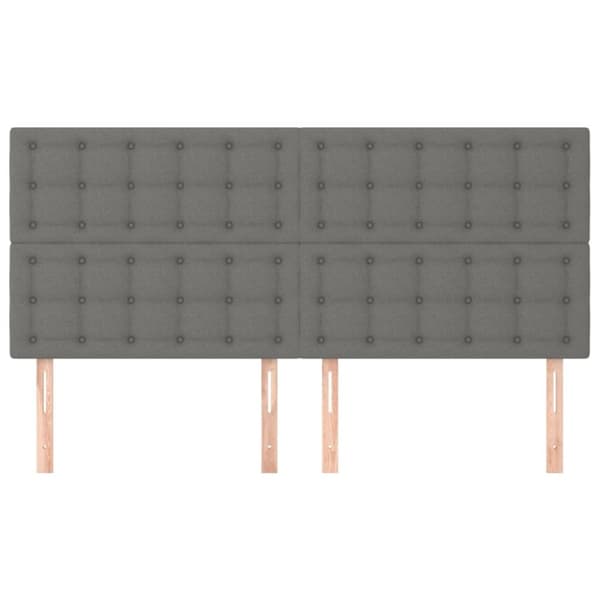 vidaXL sengegavle 4 stk. 80x5x78/88 cm stof mørkegrå