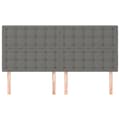 Miniatyrbillede 2 af 8: vidaXL sengegavle 4 stk. 80x5x78/88 cm stof mørkegrå