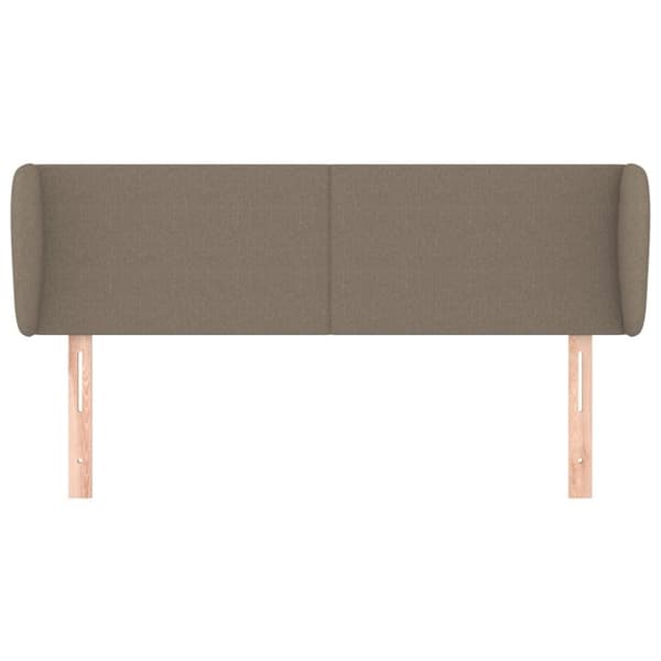 vidaXL sengegavl med kanter 147x23x78/88 cm stof gråbrun