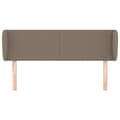 Miniatyrbillede 3 af 9: vidaXL sengegavl med kanter 147x23x78/88 cm stof gråbrun
