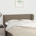 Miniatyrbillede 2 af 9: vidaXL sengegavl med kanter 147x23x78/88 cm stof gråbrun