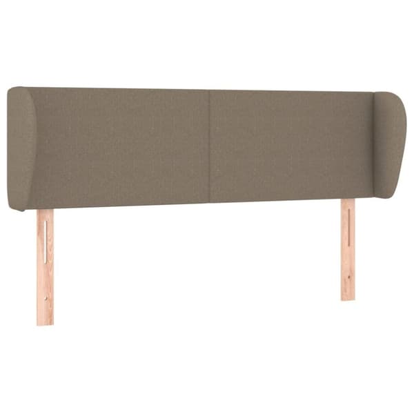 vidaXL sengegavl med kanter 147x23x78/88 cm stof gråbrun