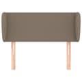 Miniatyrbillede 3 af 9: vidaXL sengegavl med kanter 103x23x78/88 cm stof gråbrun