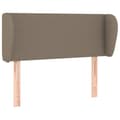 Miniatyrbillede 1 af 9: vidaXL sengegavl med kanter 103x23x78/88 cm stof gråbrun
