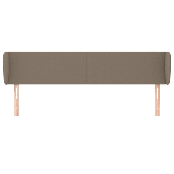 vidaXL sengegavl med kanter 203x23x78/88 cm stof gråbrun