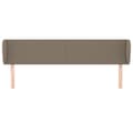 Miniatyrbillede 3 af 9: vidaXL sengegavl med kanter 203x23x78/88 cm stof gråbrun